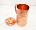 Handcrafted Hammered Copper Water Jug – Pure Copper Pitcher for Drinking Water, Ayurvedic Health Benefits, (1.5 Liter) 50.7Fl Oz