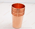 Set of 6 Hammered Pure Copper Drinking Glasses | Handmade Ayurvedic Copper Water Tumblers | Premium Copper Cups