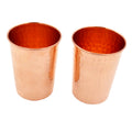 2x Pack Pure Copper Drinking Glass | Handmade Ayurvedic Water Tumbler | Premium Copper Cup for Daily Use