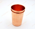2x Pack Pure Copper Drinking Glass | Handmade Ayurvedic Water Tumbler | Premium Copper Cup for Daily Use