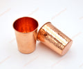 2x Pack Pure Copper Drinking Glass | Handmade Ayurvedic Water Tumbler | Premium Copper Cup for Daily Use