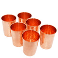 Hammered Copper Glass Set for Daily Water Drinking