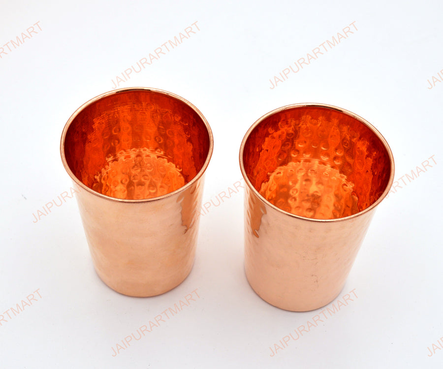 Handcrafted Pure Copper Drinking Glass for Daily Water Drinking and Ayurvedic Wellness