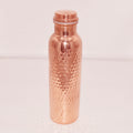 1L Pure Copper Water Bottle | Plain & Hammered Finish | Leakproof Drinking Bottle