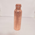 1L Pure Copper Water Bottle | Plain & Hammered Finish | Leakproof Drinking Bottle
