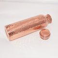 Hammered Pure Copper Water Bottle – Handmade Ayurvedic Drinking Bottle | Leak-Proof, Eco-Friendly, 1000ml