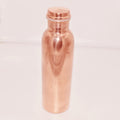 1L Pure Copper Water Bottle | Plain & Hammered Finish | Leakproof Drinking Bottle