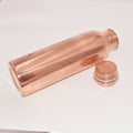 1L Pure Copper Water Bottle | Plain & Hammered Finish | Leakproof Drinking Bottle